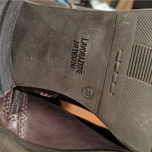 Lavorazione Artigiana leather boots brown size 38 - Picture 4 of 6